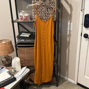 Mudd midi bodycon button front dress